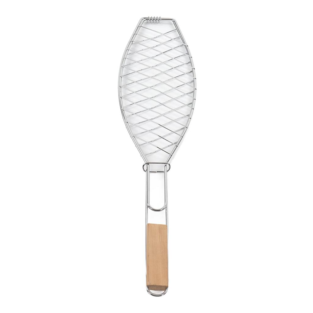 Stainless Steel Fish Grill Basket Compact Easy To Store Grilling Basket with Handle for Outdoor