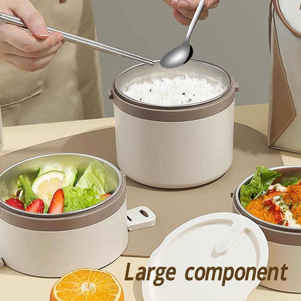 304 Stainless Steel Compartment Lunch Box 700ml/1200ml Food Container For Travel 700ml