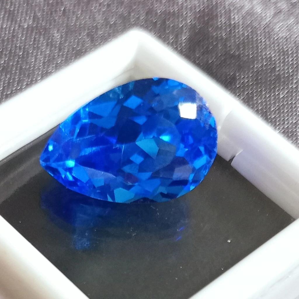 Beautiful Blue Sapphire Ceylon Natural Pear Cut 8.40 Ct Certified Gemstone