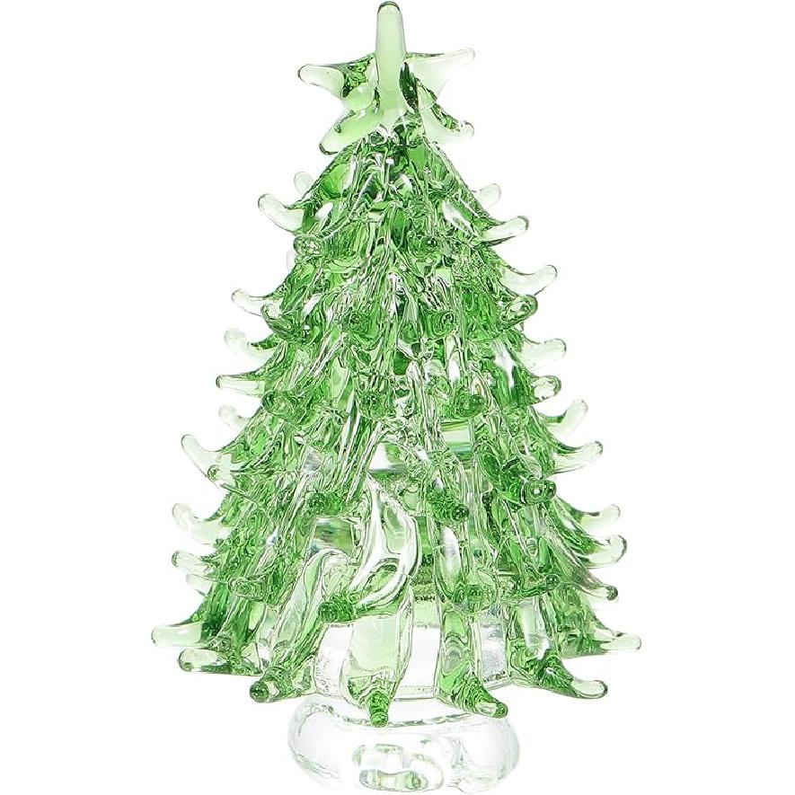 Mini Christmas Tree Figurine Crystal Decoration Tabletop Xmas Tree for Festive Home Decor Holiday Table Decoration and Party Supplies for Weddings