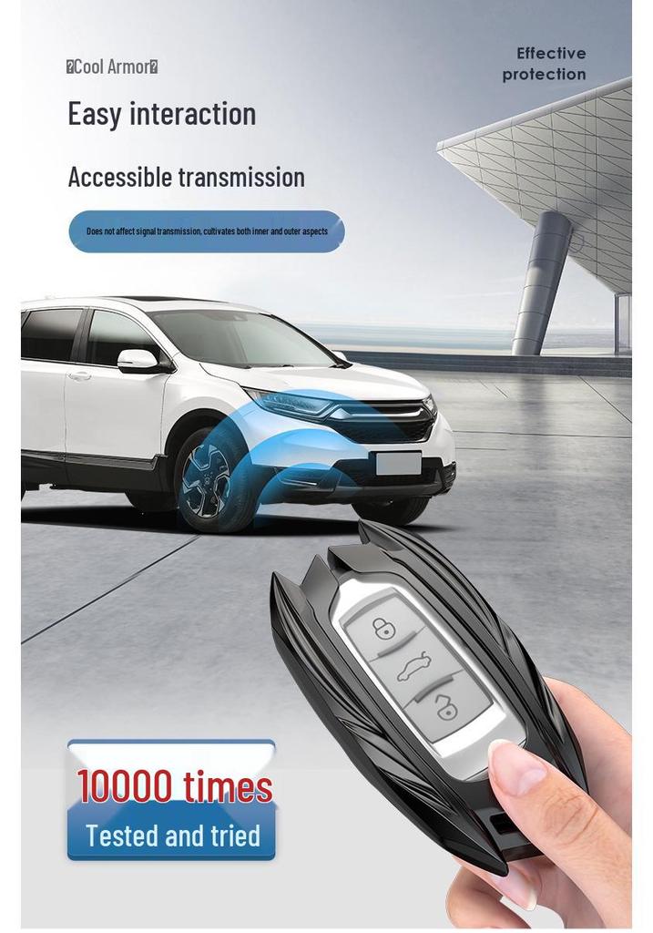 Geely Car Key Case: Fits Emgrand, GG Panda, S1, Boyue, Vision X3, King Kong X1, Borui - Metal Shell Buckle