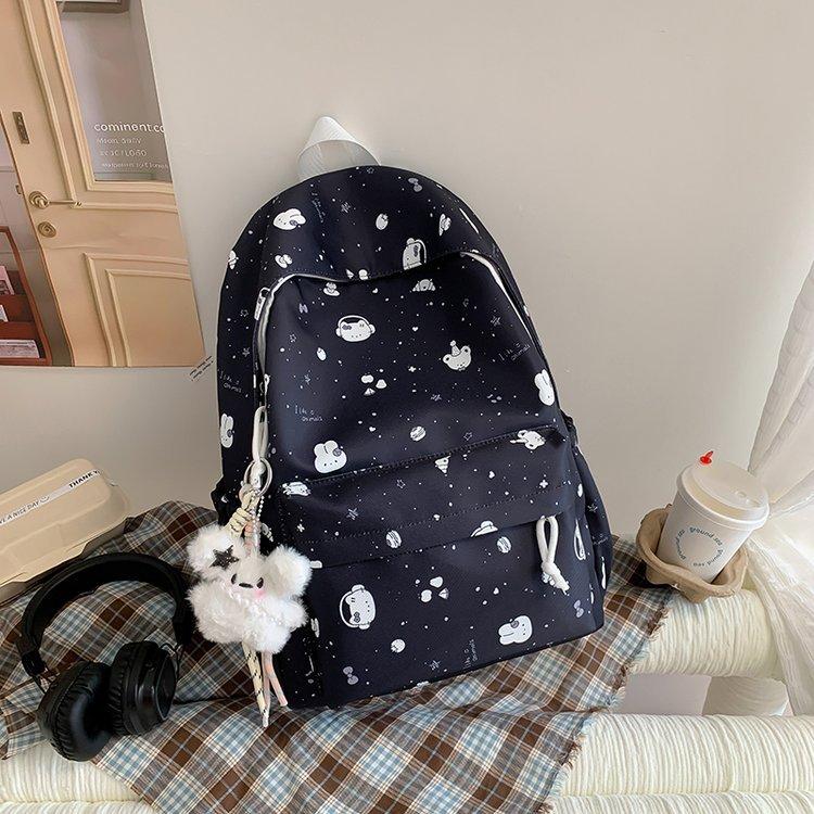 Schoolbag Cute Cartoon Kt Cat Schoolbag Female Junior High School Student Japanese Ins Niche Casual Simple Backpack College Student Travel Bag