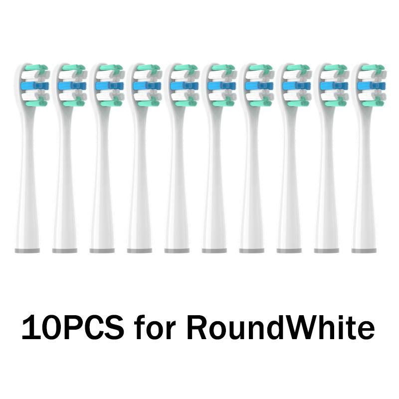 10 bucăți capete de periuță de înlocuire pentru aspirator pentru Usmile Y1S/Y4/U1/U2/U3/P1/P4 Gamă completă moale DuPont Sonic duze de curățare pentru periuță de dinți electrică