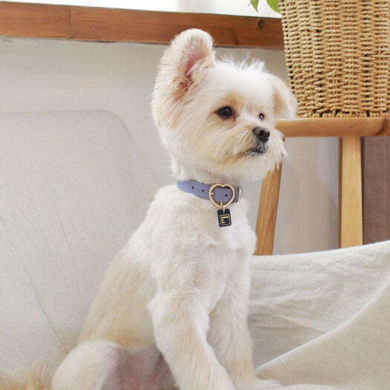 MAISON DE MIU Heart Pendant Collar - Violet