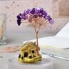 Copper Wire Fortune Tree Figurine Multicolor Lucky Tree Ornament Natural Crystal Tree  Home Decor