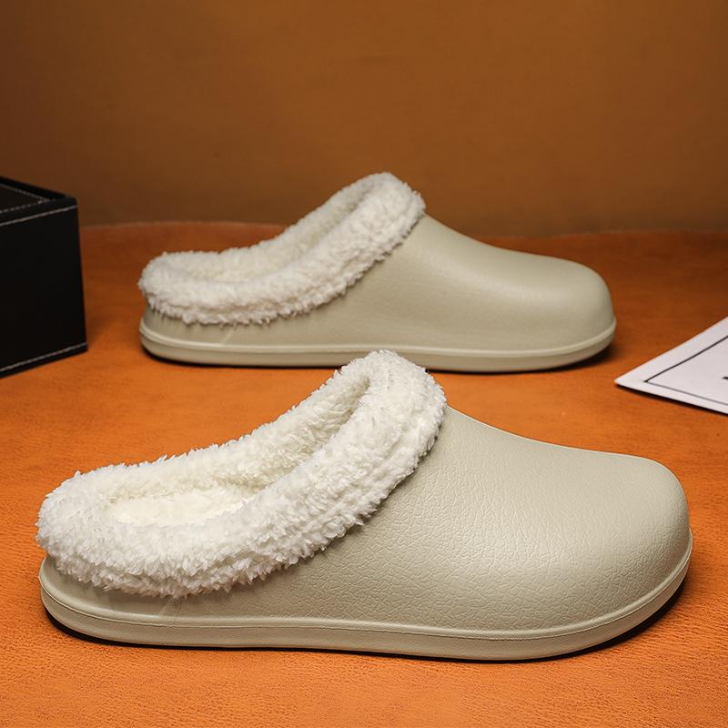 

Модные теплые пушистые тапочки Зимние мужские тапочки Парные лаконичные домашние хлопковые туфли Повседневные пушистые шлепанцы Плюшевые меховые клоги Размер 47 40-41 бежевый
