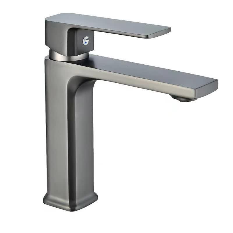 TLXT Gunmetal Grey Single-Handle Bathroom Basin Faucet