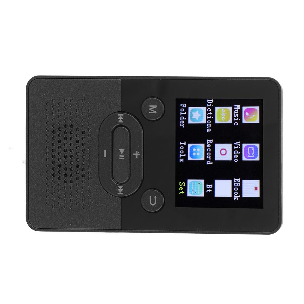 T9 MP4 Player 1.8 Inch Color Screen Lossless Sound MP3 Player with Bluetooth 4.2 Supports Memory Card Expansion