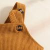 Autumn Lion Long Sleeve Bodysuit & Corduroy Overalls Set for Baby Boys
