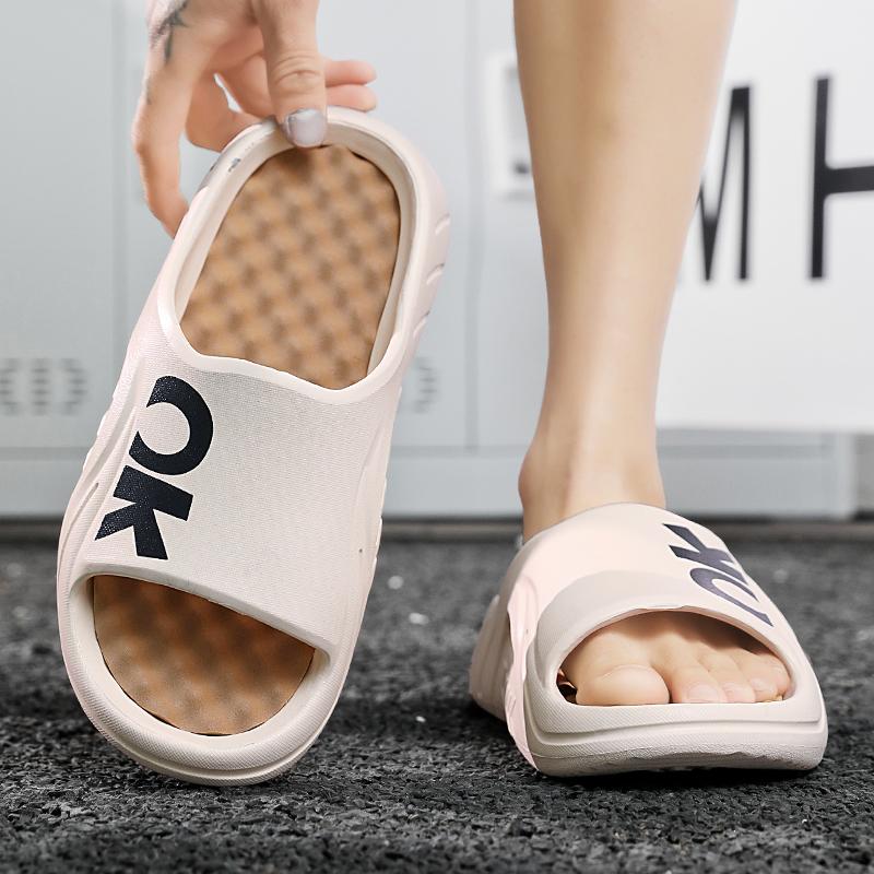 Ciabatte da massaggio estive da uomo, sandali da interno ed esterno, scarpe casual da spiaggia, suola morbida, infradito da uomo, sandali da uomo, taglia grande 47