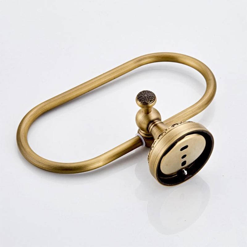 Anello portasciugamani in ottone Ovale Portasciugamani Vintage da Parete Portasciugamani Supporto Artigianato Antico Accessori Bagno per Casa Hotel