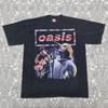 Vintage Oasis Band T Shirt Mens Womens Tees Top Britpop Liam Gallagher Concert Tour Tee 90s