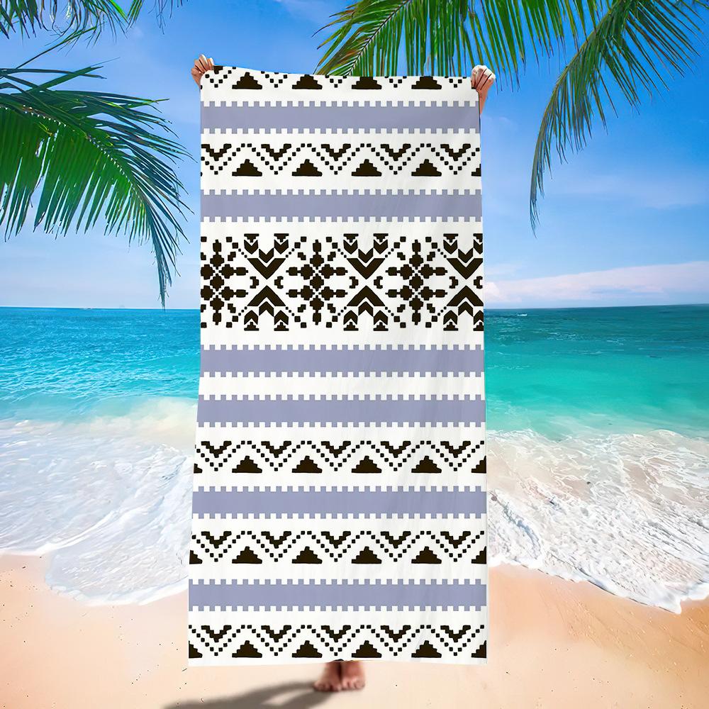 Popular Bohemian Beach Towel Digital Printing Quick-Drying Bath Towel Microfiber Beach Towel