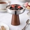 Large-caliber Stainless Steel Dessert Cup High Feet Yogurt Bowl Durable Goblet  Restaurant