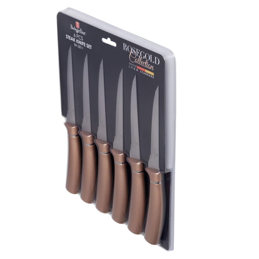 Set Of 6 Steak Knives Berlinger Haus Bh-2811 Rose Gold