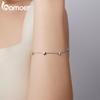 BAMOER 925 Sterling Silver Adjustable Heart Bracelet Dainty Box Chain Bracelet for Women Teen Girls Sweet Birthday Gift