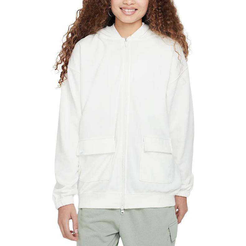 Nike Jacket SportswearDri Fit Sail White Teenagers Kids' FZ5549-133