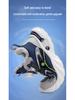 2025 Winter Boys' Leather Sports Shoes - Velvet Lined, Big Cotton, Student Running Shoes