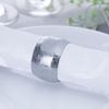 Metal Napkin Ring Golden Silver-color Frosted Hammer Pattern Dinner Napkin Holder Buckle Birthday Wedding Holiday Party Dining Table Decoration