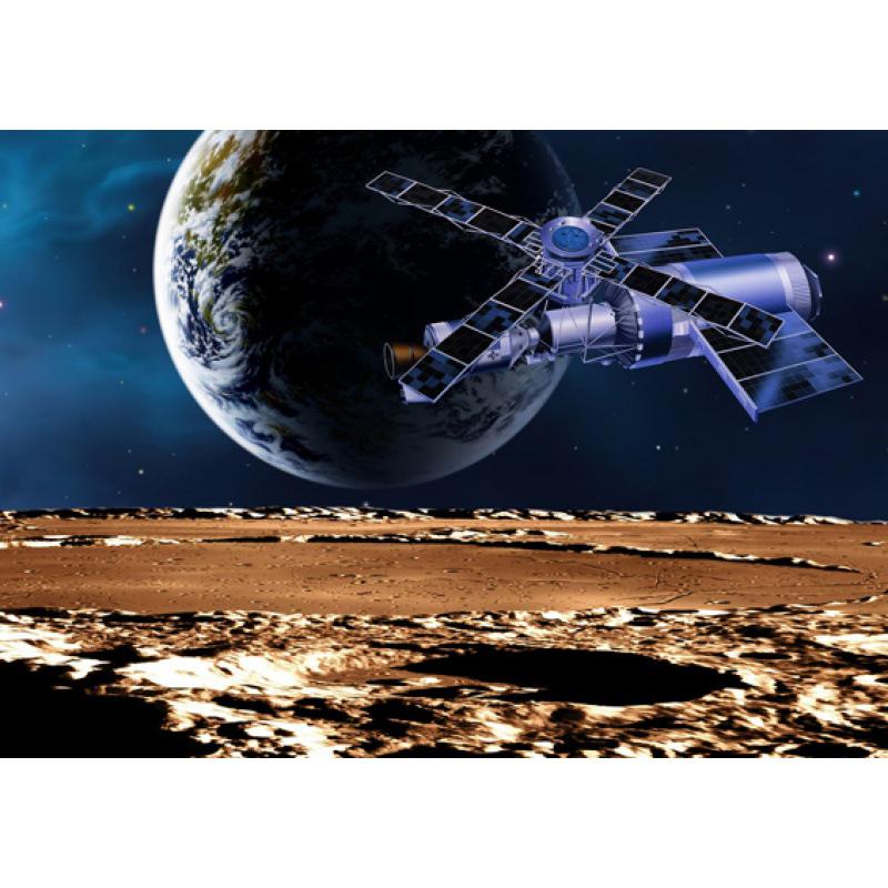 

Space Art Poster with Frame - Decorative Kraft Paper Wall Hanging Yellow Kraft Paper (No Glue) 30X42 cm