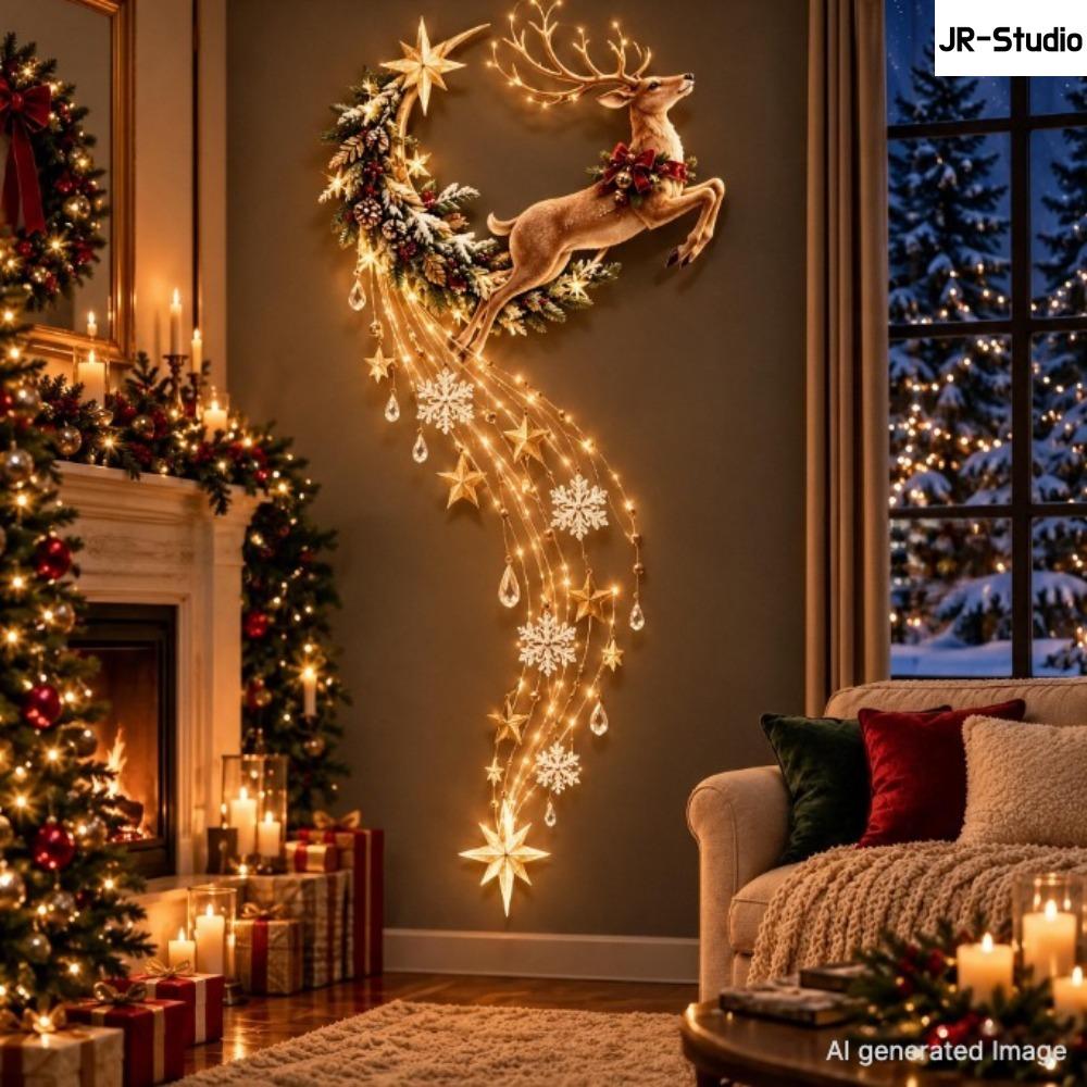 Light Up Angel Wall Lamp, Luminous Wing Resin Wall Decor, Christmas Star Scene Ornament, Festive Atmosphere Home Decoration Gift