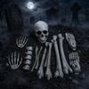 Halloween Decorative Skeleton Bone Set 12 Pieces PE Material Haunted House Escape Room Bar Party Display