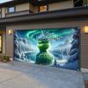 480CM*210CM/Christmas Garage Door Stickers Decorative Hanging Cloth Holiday Party Layout Door Stickers Tapestry Cloth Hanging Cloth Garage Decoration