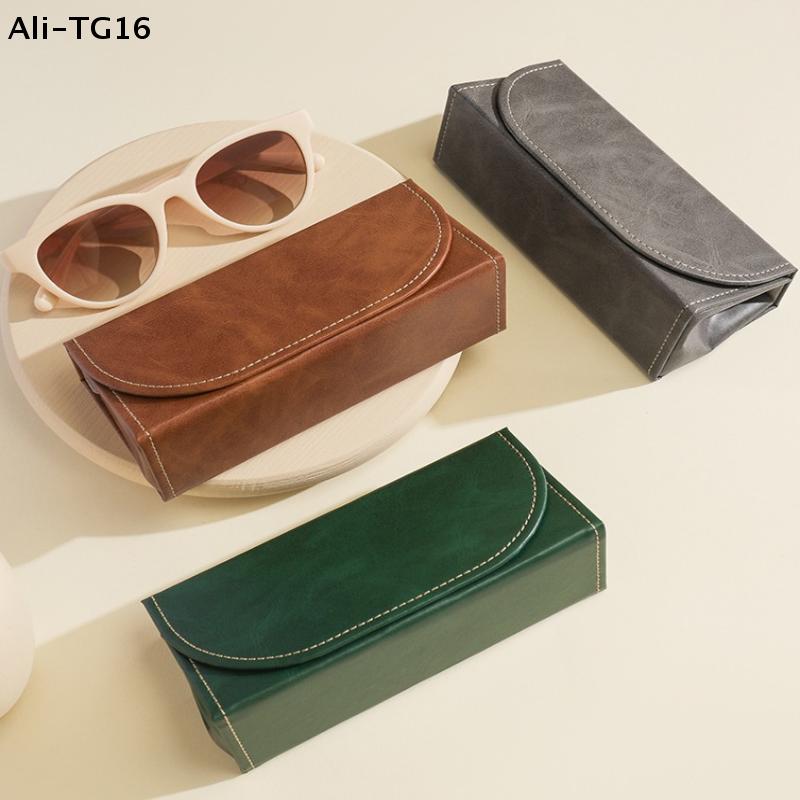 Premium PU Large Capacity Men's Eyeglass Case Shockproof Portable Glasses Storage Box Eyeglass Box For Gift