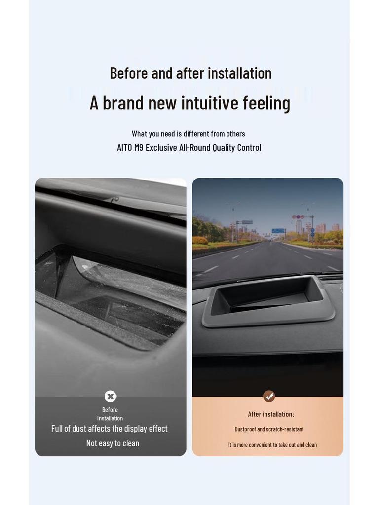 AITO M9 HUD Protection Frame for 24/25 - Dashboard Protective Cover