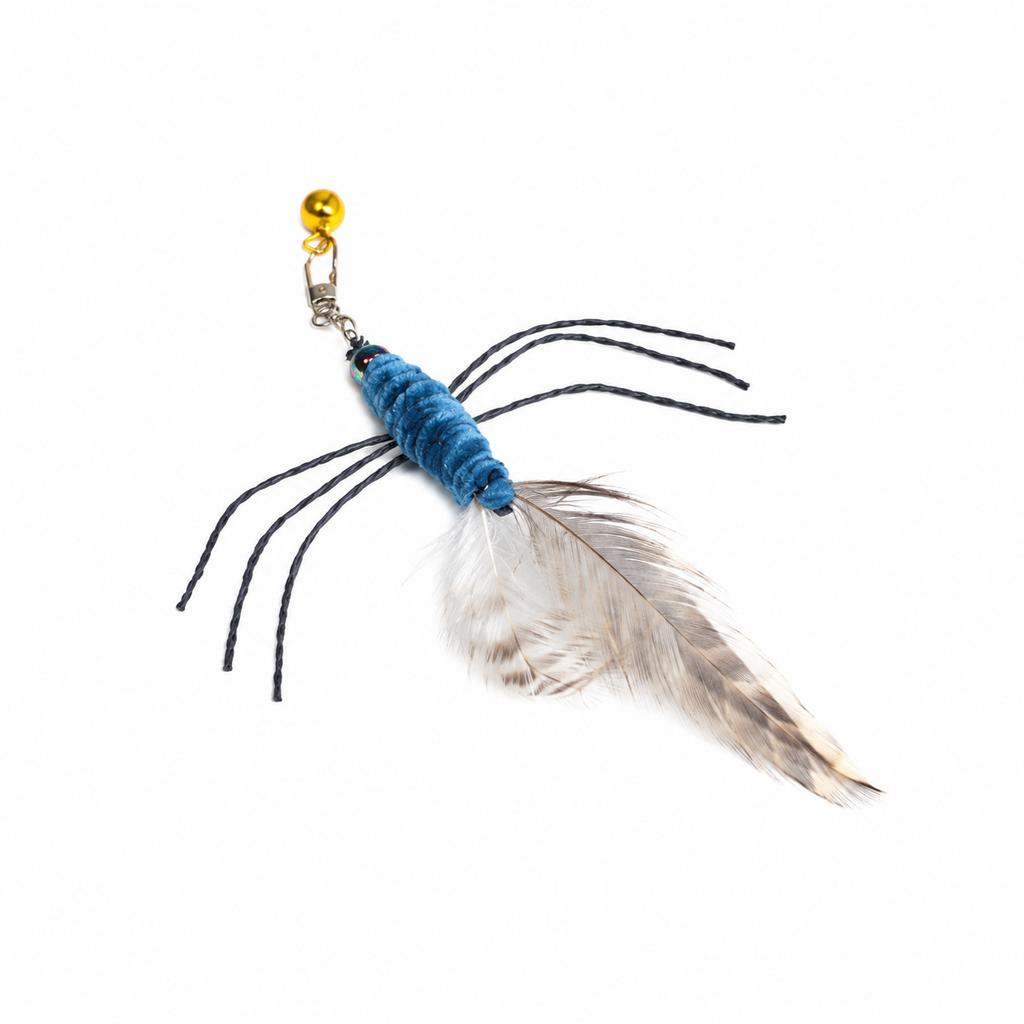 3pcs Artificial Insect Cat Toy Teaser Stick for Changing Heads Feather Pet Toys Wand Accessories