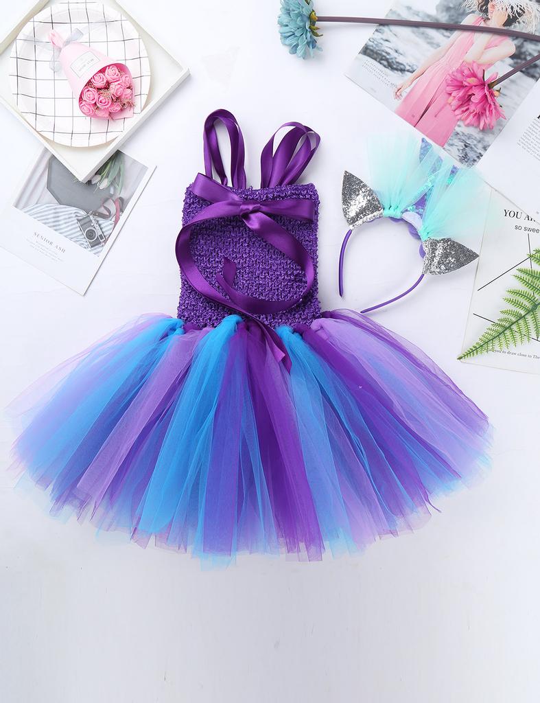 fitted lace wedding dress Toddler Mermaid Tutu Dress main image 1