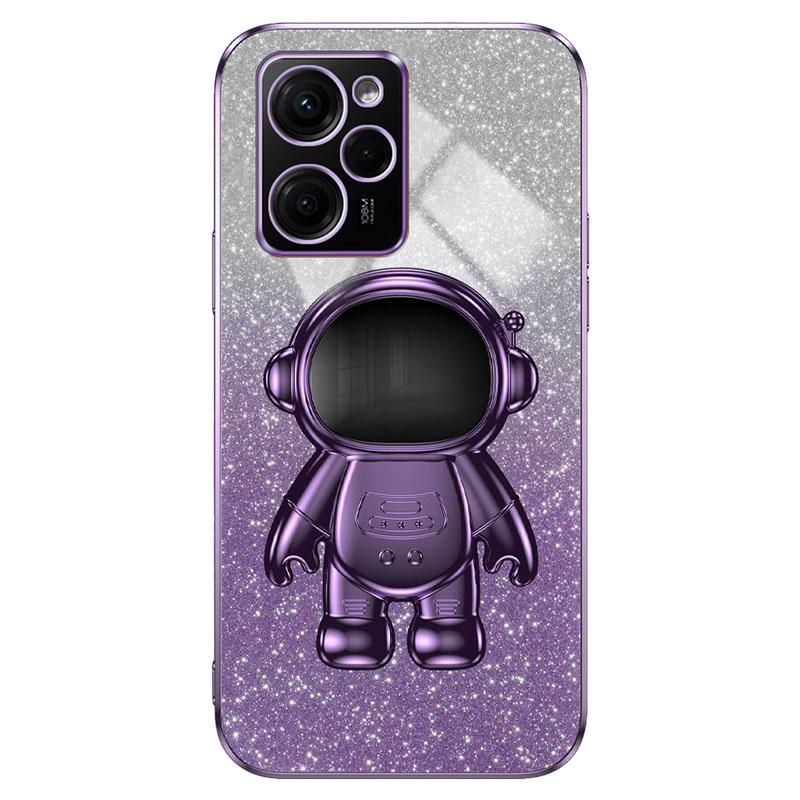 For Xiaomi Redmi Note 12 Pro Speed 5G/Poco X5 Pro 5G Case PC+TPU Electroplating Astronaut Kickstand Cover