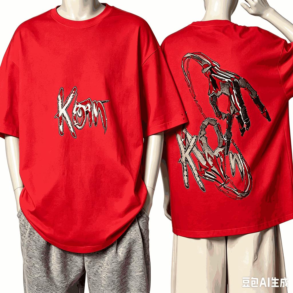 Korn For Fan Gift Tshirt Unisex Unisex Harajuku Oversized Unisex Short Sleeve Streetwear High Quality Couples Breathable Classic