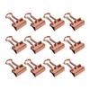 Clips Metal Hollow Long Tail Small Paper Clamps for Documents Tickets  Gold 12pcs
