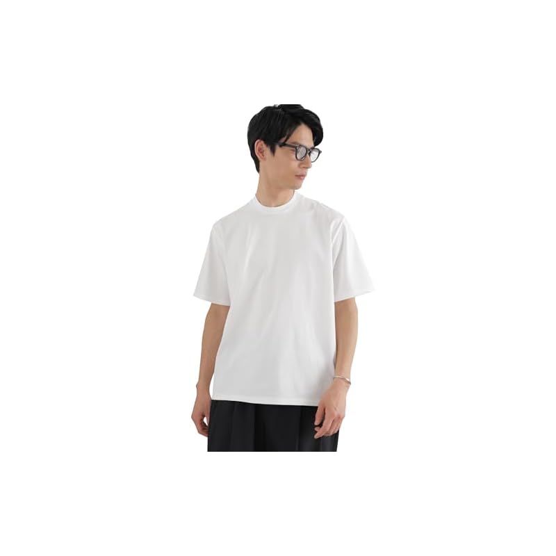 [Nano-Universe] Jacket T-shirt (R) Crew Neck Short Sleeve Men's L White 668-6124231