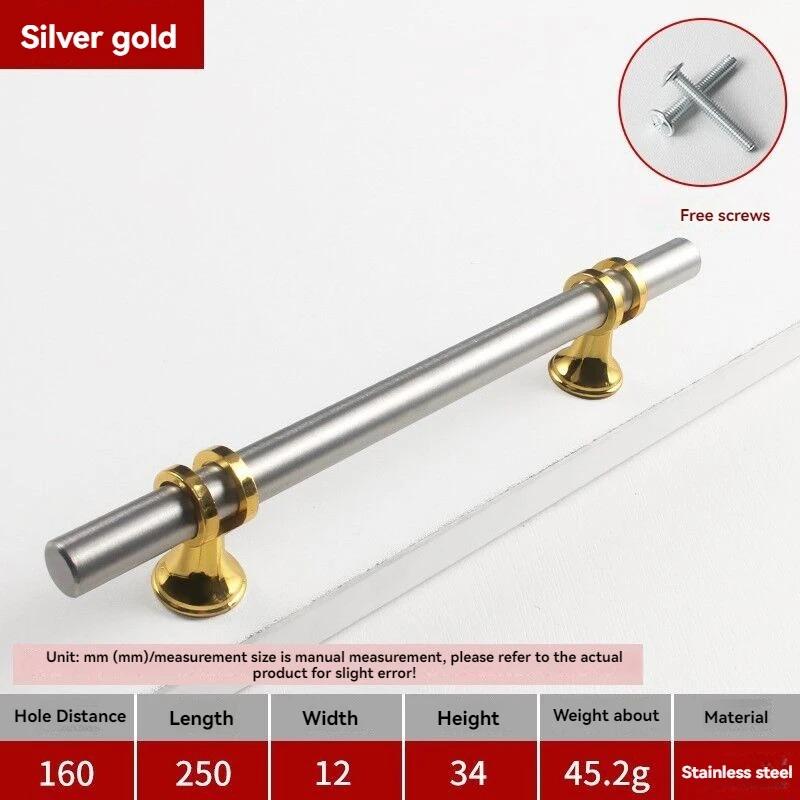 Handles Drawer Cabinet Furniture Kitchen Handles for Cabinet Knob Door Drawer Furniture Kitchen Knob Modern Simple  Silver Black