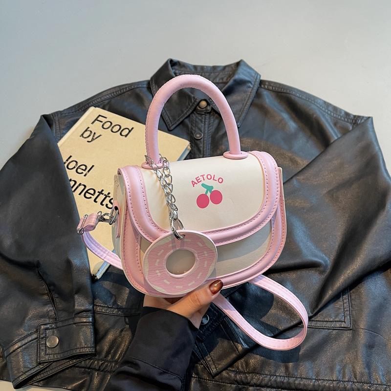 

Летняя красивая модная новая сумка-седло с высокой текстурой, популярная портативная на плечо, сумка-мессенджер для женщин розовый