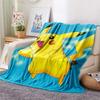 Sky Pikachu  Print Flannel Blanket, High quality Comfortable for All Seasons, Home Decor, Warmth and Comfort