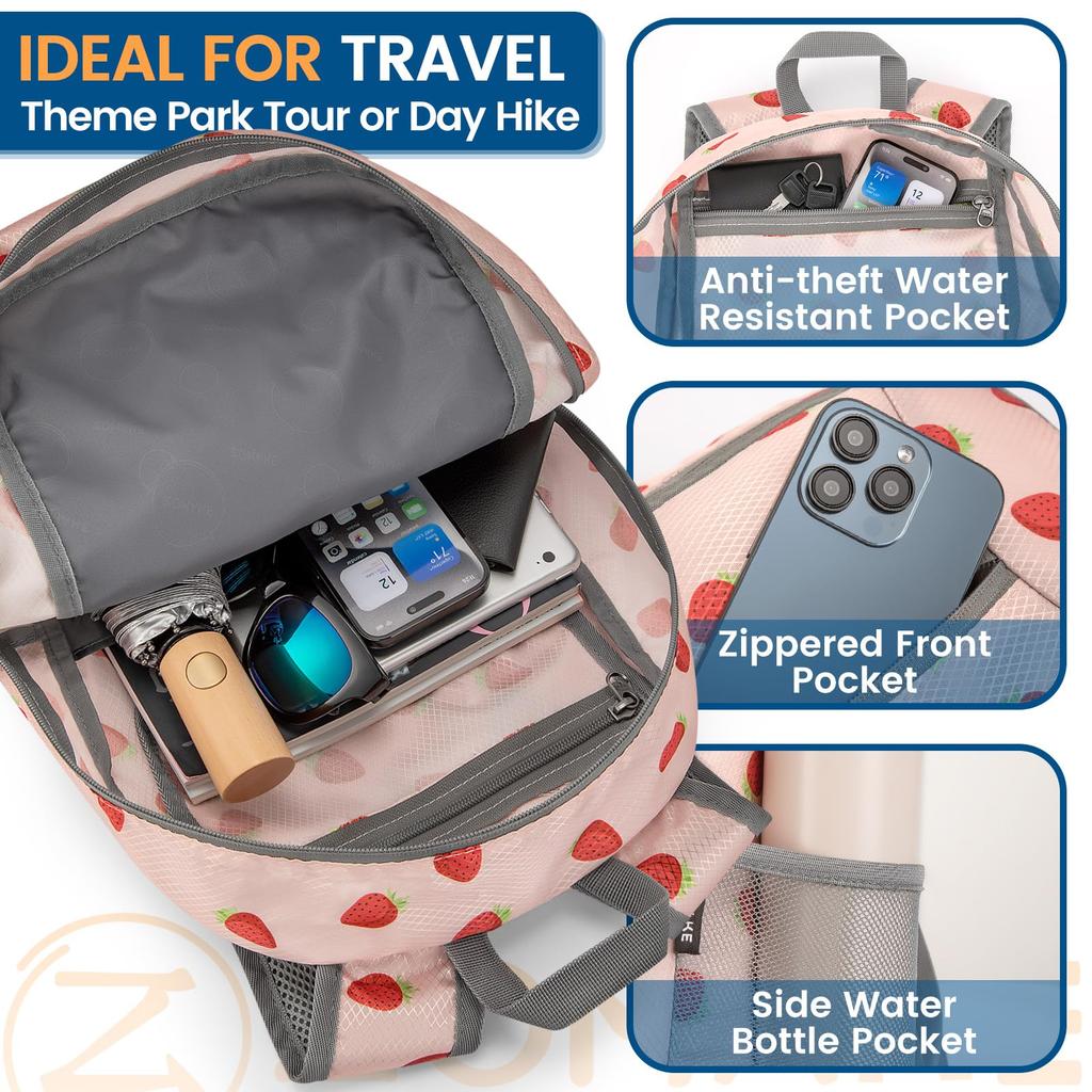 Foldable Backpack [ZOMAKE] 25L, Packable, Ultralight, Waterproof, Outdoor, Travel, Men's & Women's