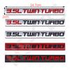 1Pc 3D Metal Twin Turbocharged  Engine Badge 3.5L Twin Turbo Emblem Logo Auto Rear Trunk Decal Stickers Car Styling Accessories