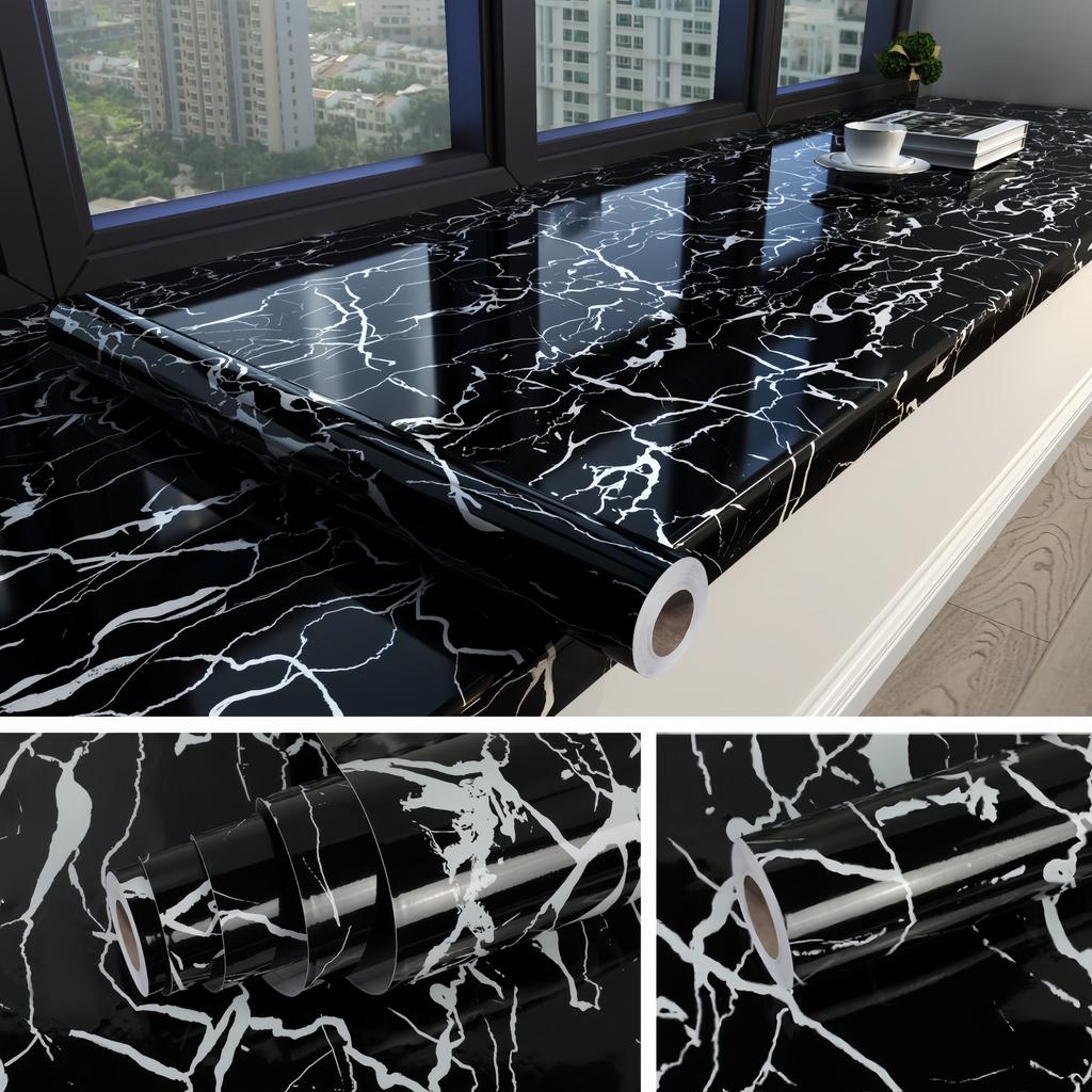 Self-adhesive Wall Paper Rolls High Temperature Resistance Waterproof Wall Stickers Waterproof and Oil Resistant Wallpaper Home