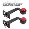 2Pcs 12 LED 10V‑30V Elbow Side Marker Indicator Light Lamp Side Marked Lamp for Car Truck (X1)