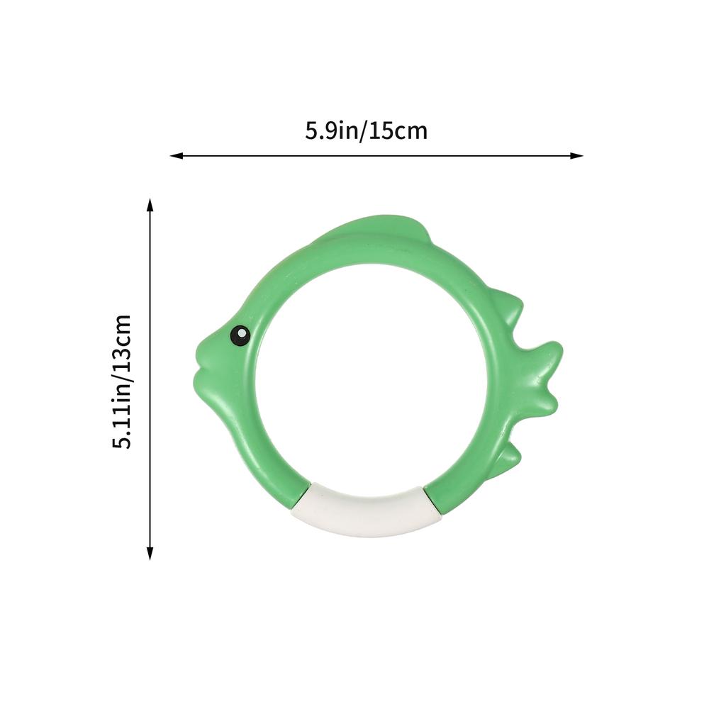 4 Pcs Colorful Diving Ring Kids Plaything Outdoor Toy Beach Toys Summer Plastic