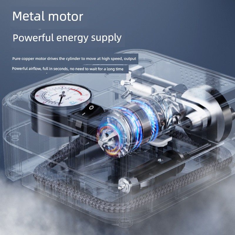 Car Air Pump Portable Electric Tire Inflator for Cars High-Power 12V Air Pump Cylinder