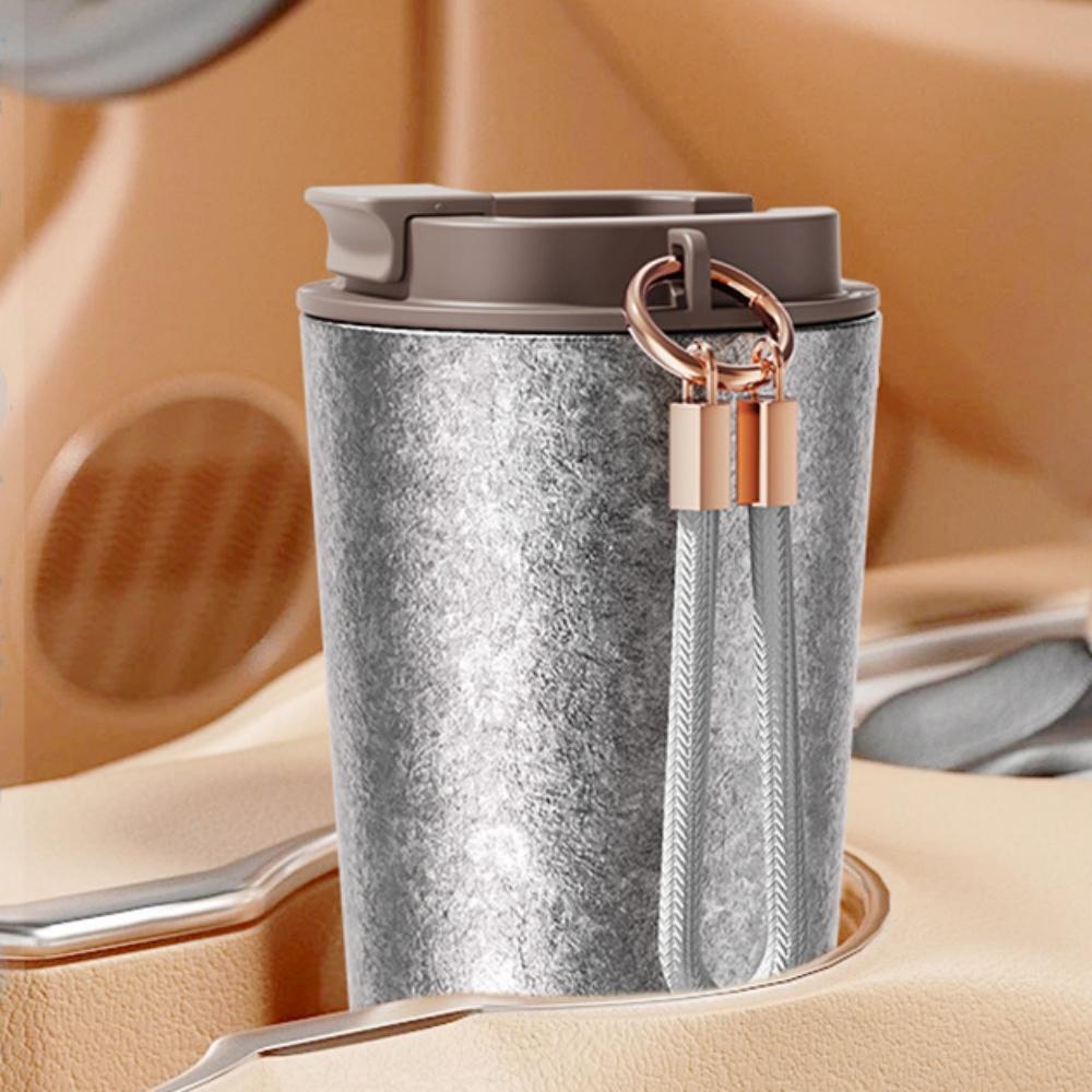 Coffee Travel Mug Titanium Liner Thermal Insulated Coffee Mug with Lid, Leakproof Coffee Thermos Tumbler for Hot&Cold Drinks