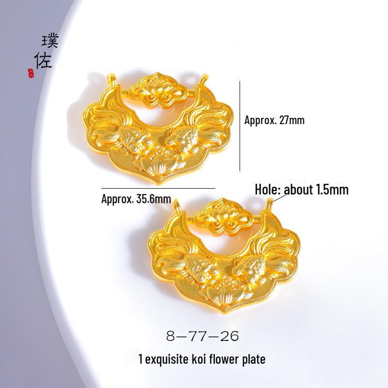 Gold Koi Wishful Lock Necklace & Sweater Chain for Women