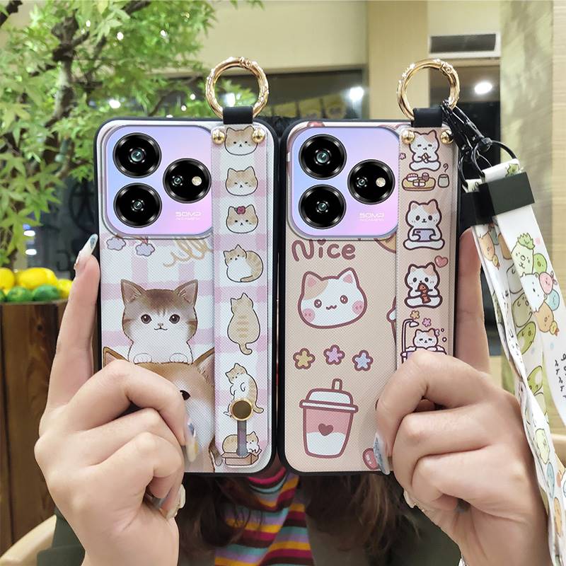Cute Anti-dust Phone Case For ZTE Blade V60 Design/Axon 60 Lite Soft case Fashion Design Protective Waterproof Lanyard