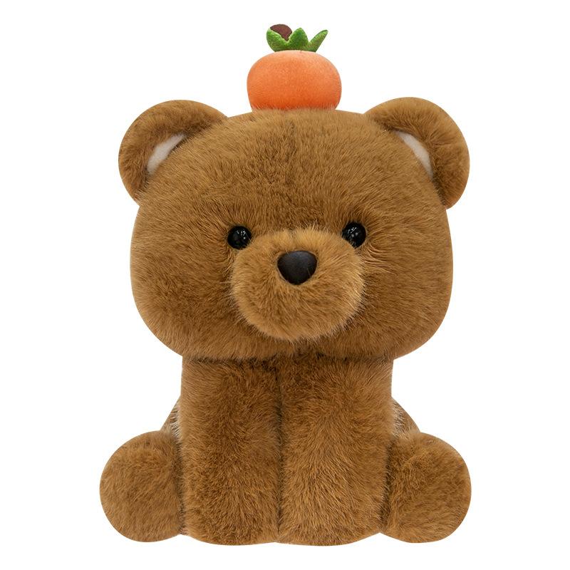 New Fruit Animal Panda Table with Doll Ornaments Cute Cow Doll Plush Toy Girlfriend Birthday Gift