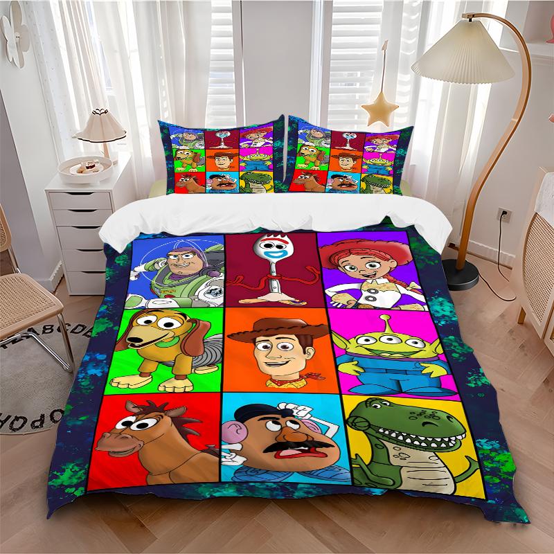 3Pcs Toy Story Characters Bedding Sets For All Sizes New 3D Printed Bed Cover Comforter Duvet Cover Pillowcase Bedroom Decoration