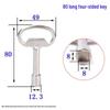 Cross Key Zinc Alloy Multipurpose Wrench for Elevator, Electrical Box, and Water Meter.